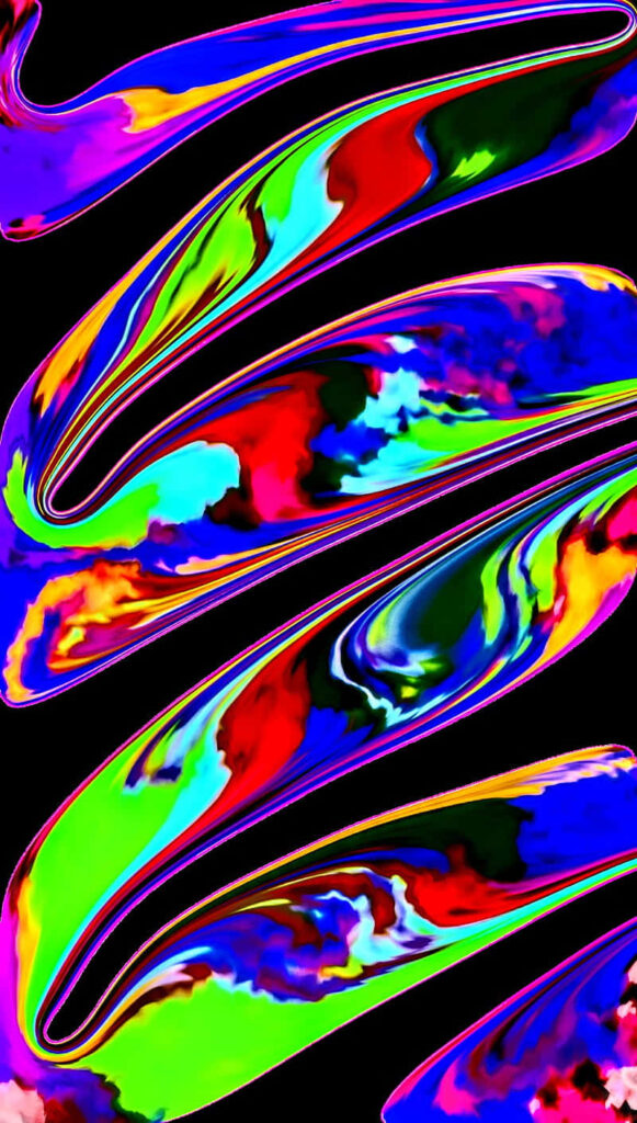 Vibrant Abstract Wallpaper: Bold Swirls & Dynamic Color Flow