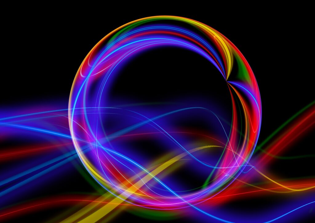 Vibrant Abstract Wallpaper: Mesmerizing Colorful Ring Design