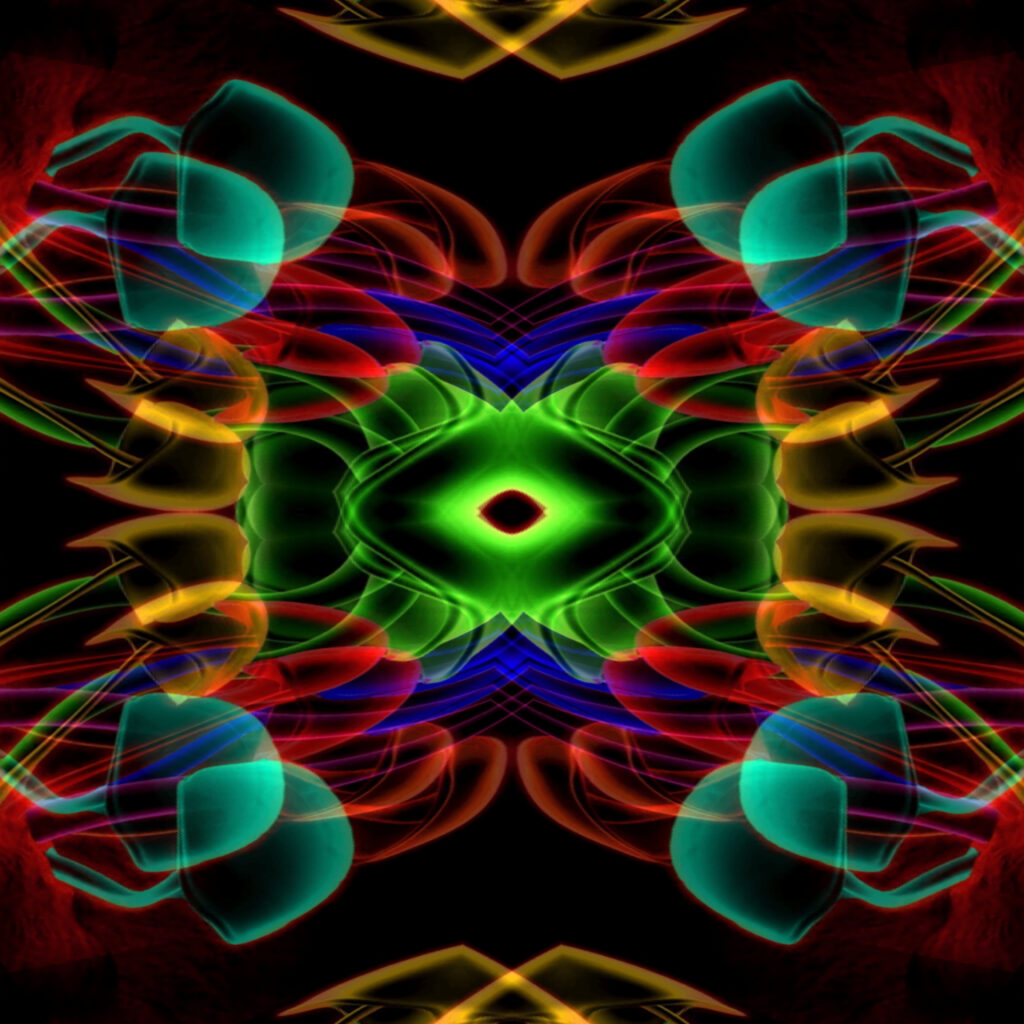 Vibrant Abstract Wallpaper: Glowing Shapes & Colorful Patterns