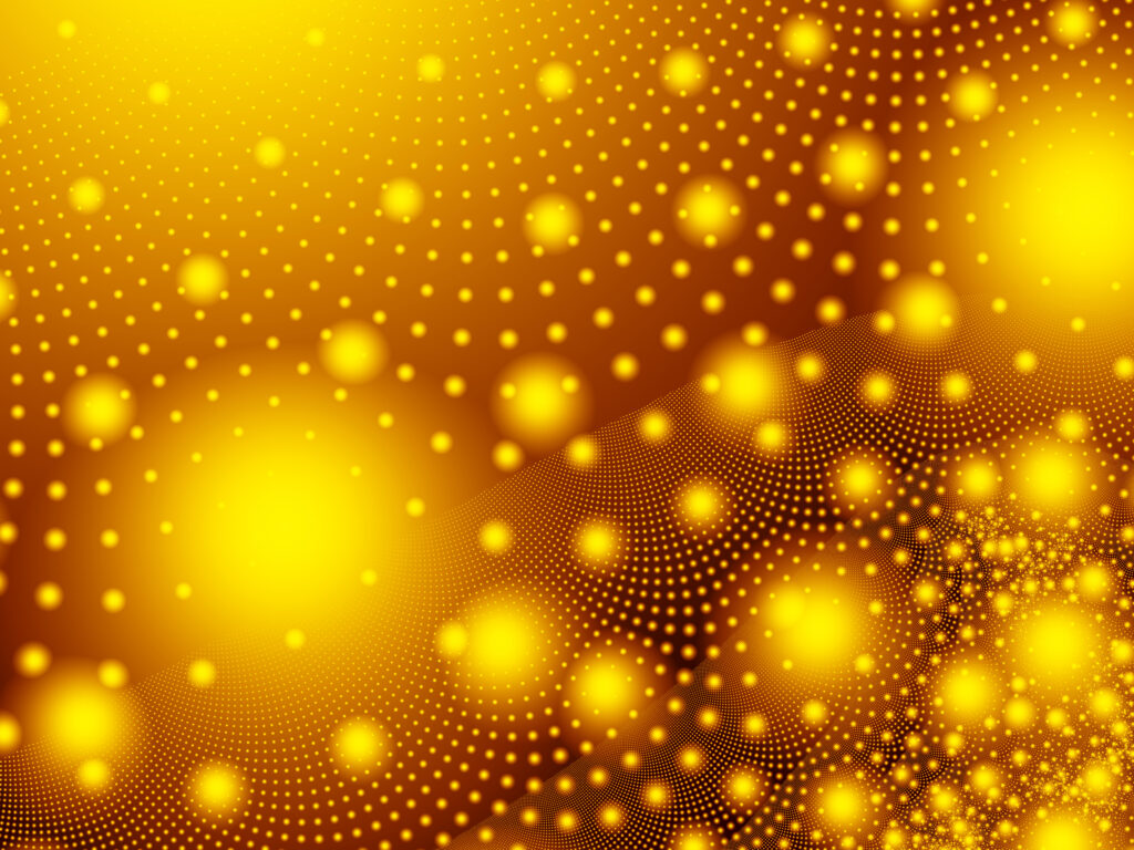 Vibrant Abstract Wallpaper with Glowing Yellow Dots - High-Res Background
