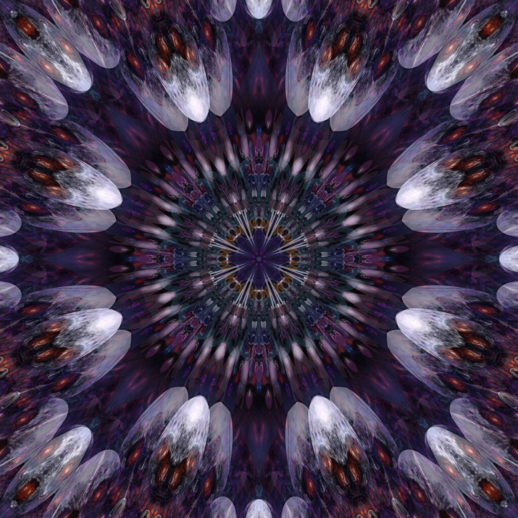 Vibrant Abstract Wallpaper with Kaleidoscopic Symmetrical Patterns