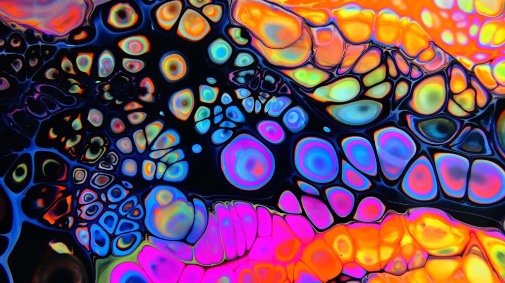 Vibrant Abstract Background: Mesmerizing Liquify Pattern in Vivid Colors Wallpaper