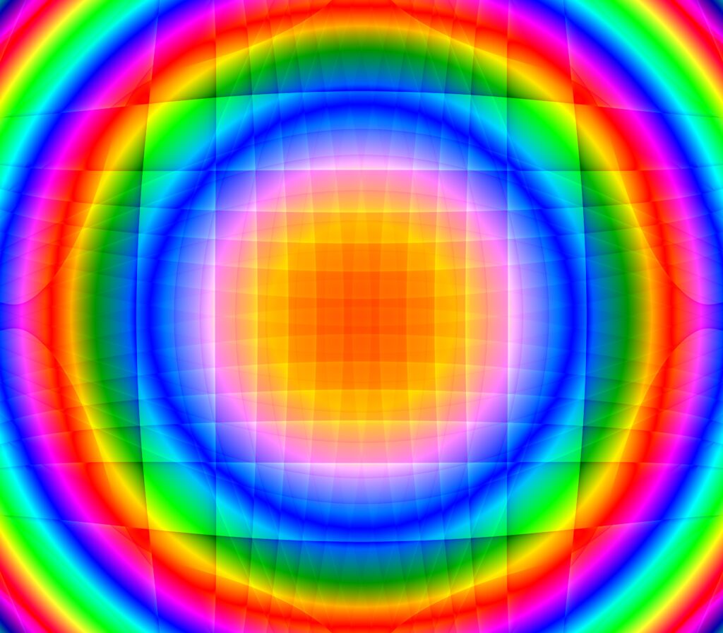 Vibrant Abstract Wallpaper: Overlapping Circles & Rainbow Colors