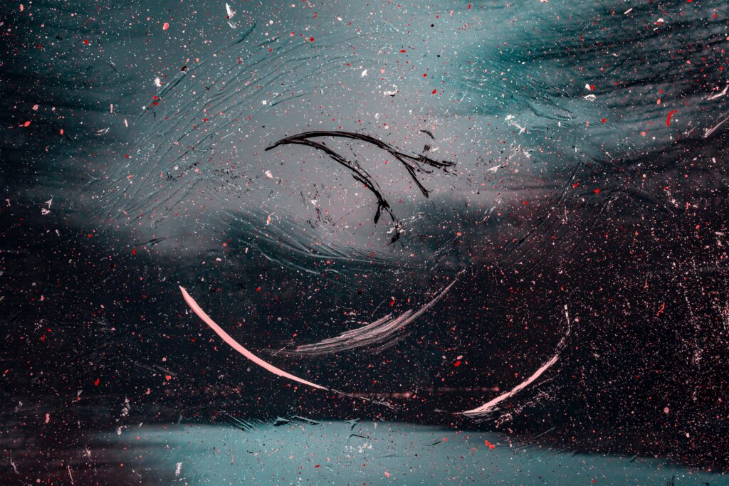 Vibrant Abstract Wallpaper with Dynamic Paint Streaks & Textures