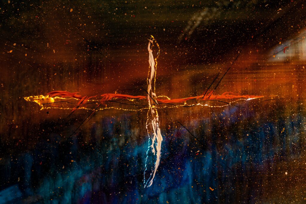 Vibrant Abstract Paint Splatters Wallpaper - Dynamic Colorful Background