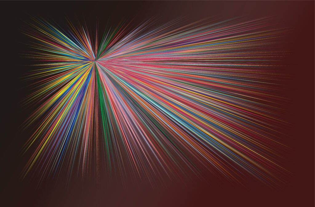 Vibrant Abstract Wallpaper with Radiant Lines and Bursting Rays