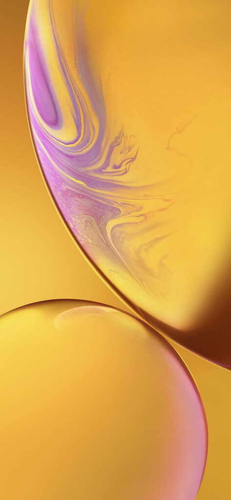 Vibrant Abstract Wallpaper: Red & Yellow Translucent Bubbles