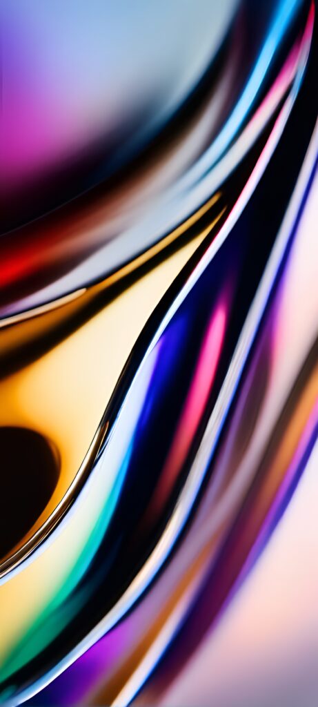 Vibrant Abstract Wallpaper with Smooth Lines & Glare Effect