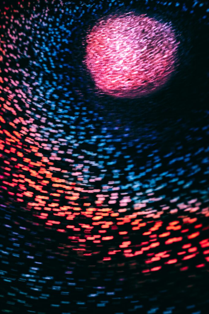 Vibrant Abstract Wallpaper with Colorful Swirling Light Patterns