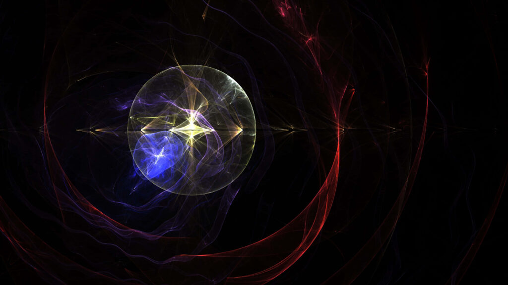 Vibrant Abstract Energy Patterns Wallpaper on Dark Background