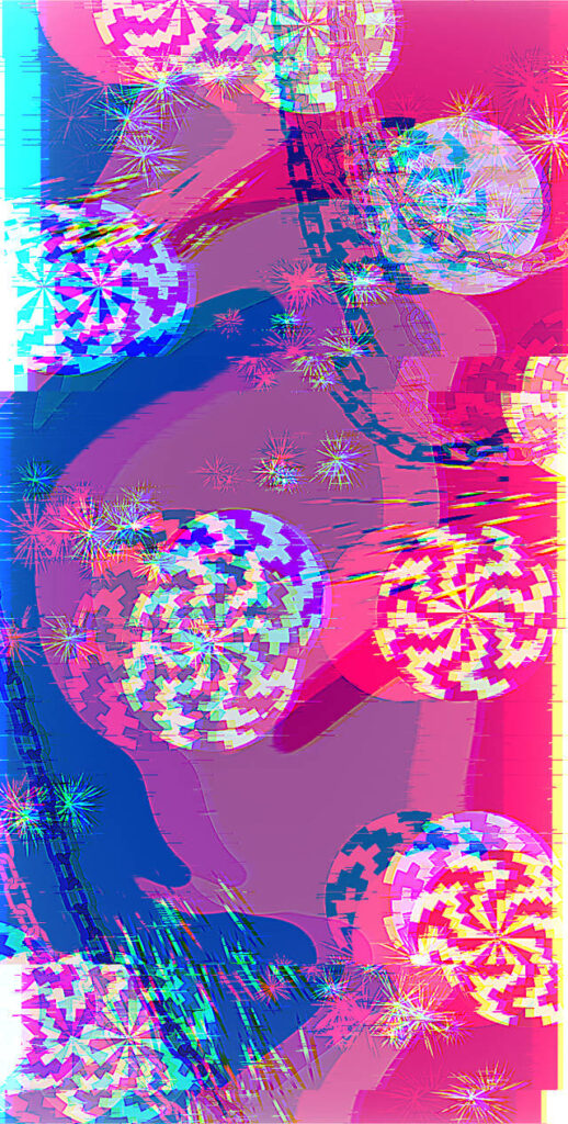 Vibrant Abstract Wallpaper: Swirling Geometric Patterns in Color