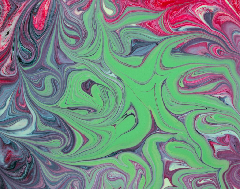 Vibrant Abstract Wallpaper with Colorful Swirls and Fluid Art Design