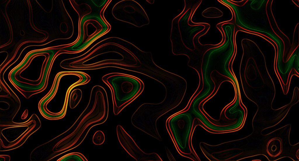Abstract Colorful Waves Wallpaper | Vibrant Dark Background Art