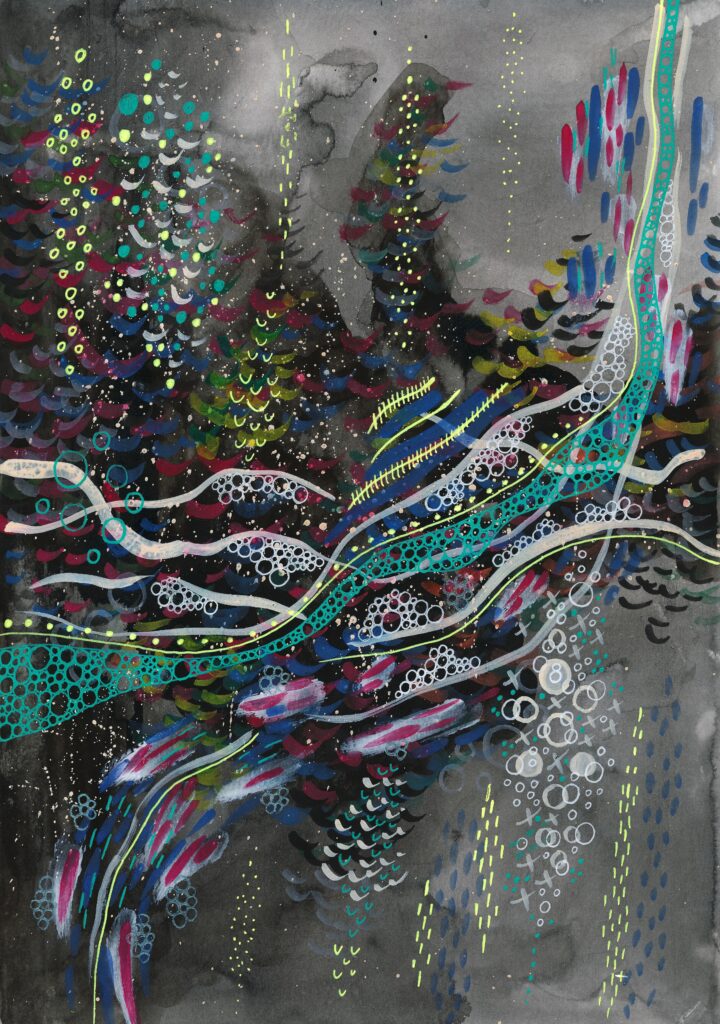 Vibrant Watercolor Wallpaper: Abstract Patterns in Bold Colors