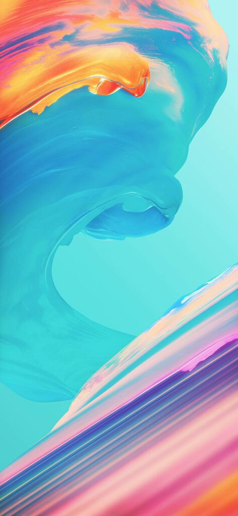 Vibrant Abstract Wave Wallpaper for Redmi Note 9 Pro Screen