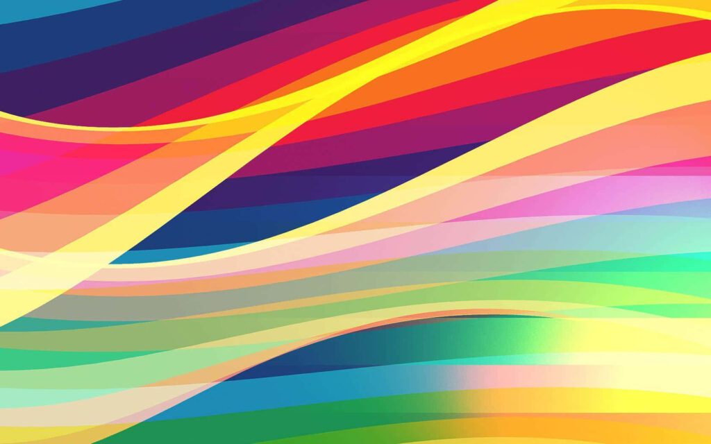 Vibrant Abstract Wallpaper with Colorful Wavy Lines Background