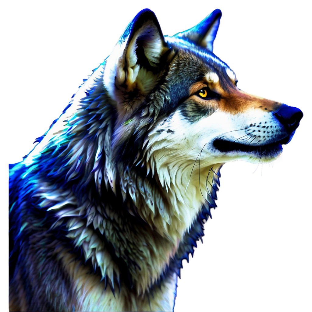 Vibrant Abstract Wolf Splash Art Wallpaper - Eye-Catching Design