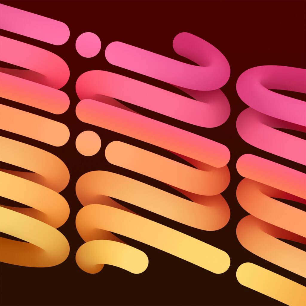Vibrant Abstract iPad Mini 7 Wallpaper: Pink, Orange & Yellow Design
