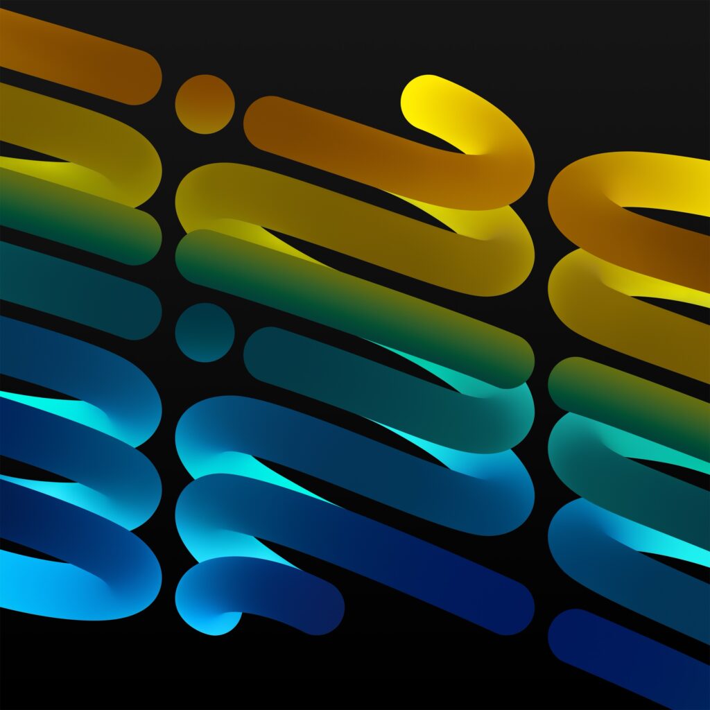 Vibrant Yellow and Blue Abstract iPad Mini 7 Stock Wallpaper