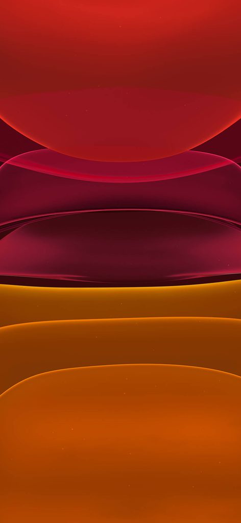 iPhone 11 wallpaper with vibrant red magenta orange abstract fluid curves minimalist design