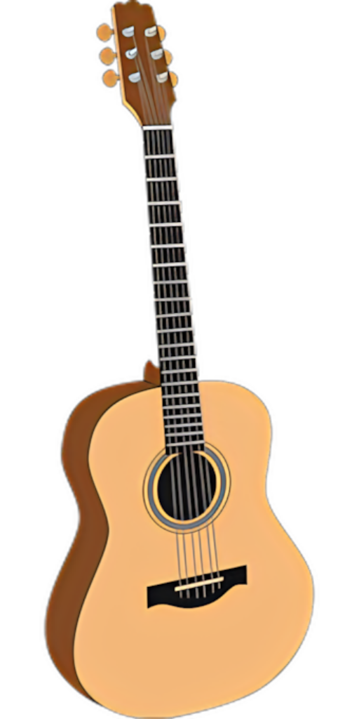 Vibrant Acoustic Guitar Vector Wallpaper for Music-Themed Designs