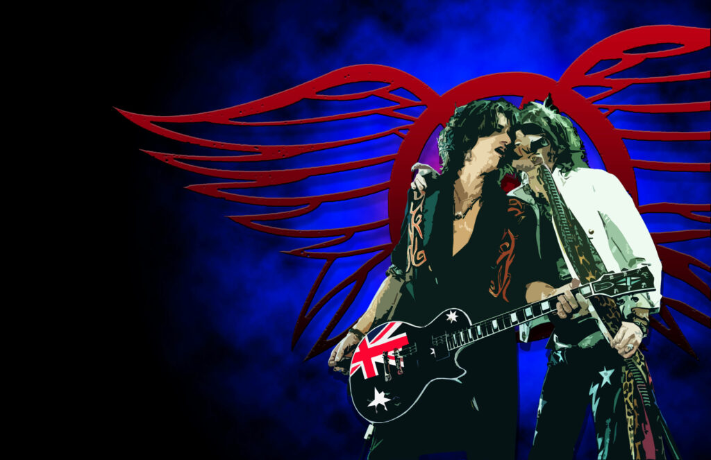 Aerosmith Live Wallpaper: Bold, Vibrant Rock Band Background Design