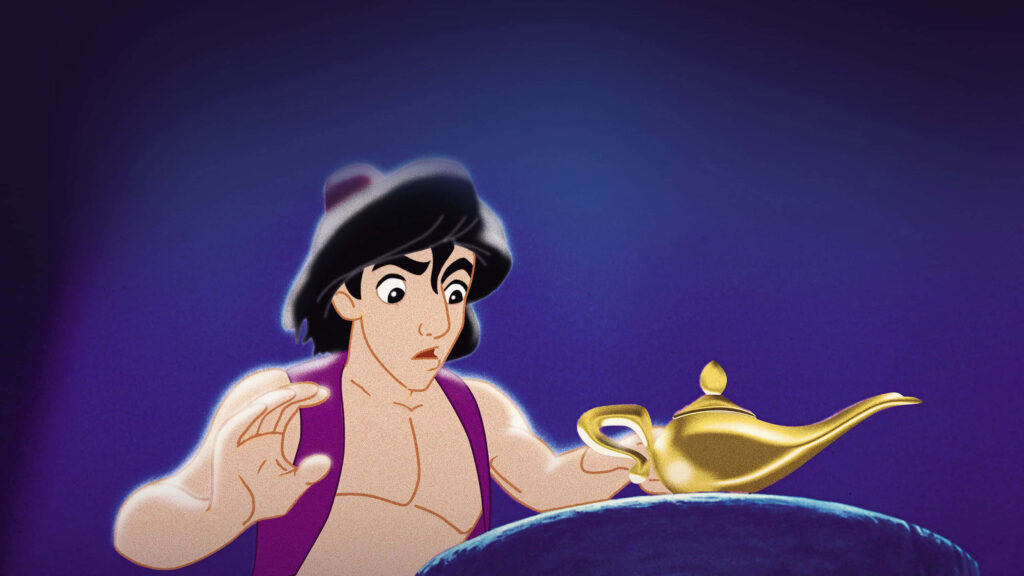 Aladdin 4K Wallpaper: Disney Animation of Aladdin & Magical Lamp