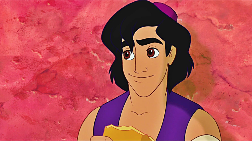 Aladdin's Vibrant Wallpaper: Adventurous Spirit in Magical Background