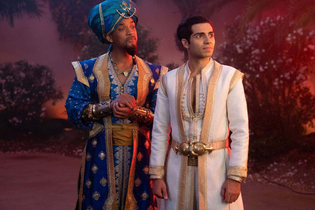 Aladdin Wallpaper: Genie & Aladdin Together in a Magical Scene