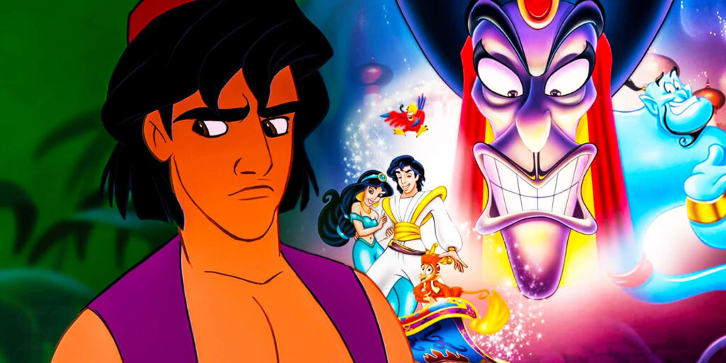 Vibrant Aladdin Wallpaper: Adventure with Jasmine, Genie & Jafar