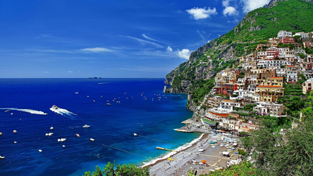 Vibrant Amalfi Coast Wallpaper: Cliffs, Colors & Seaside Beauty