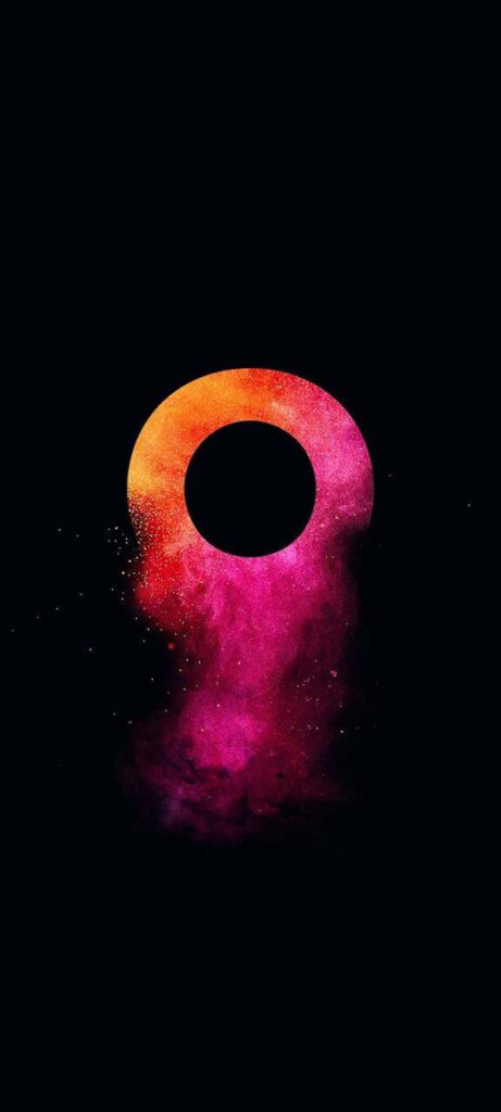 Vibrant Amoled 4k Background: Abstract Colorful Effects Highlight Letter O in Stunning Wallpaper