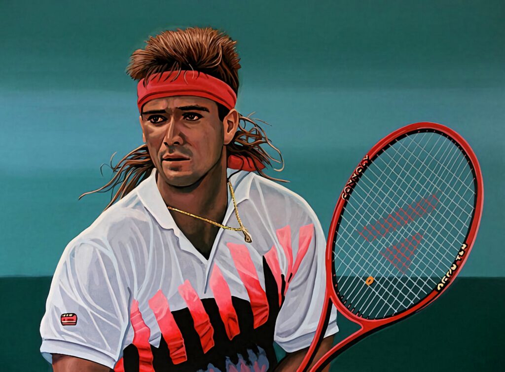 Vibrant Andre Agassi Tennis Wallpaper: Iconic Style & Details