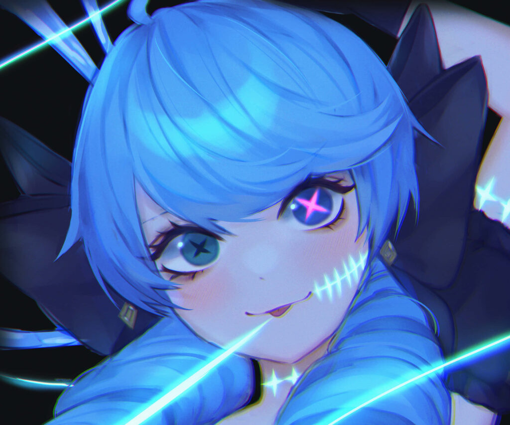“Bold Futuristic Wallpaper: Vibrant Animated Character for PS4 Profile”