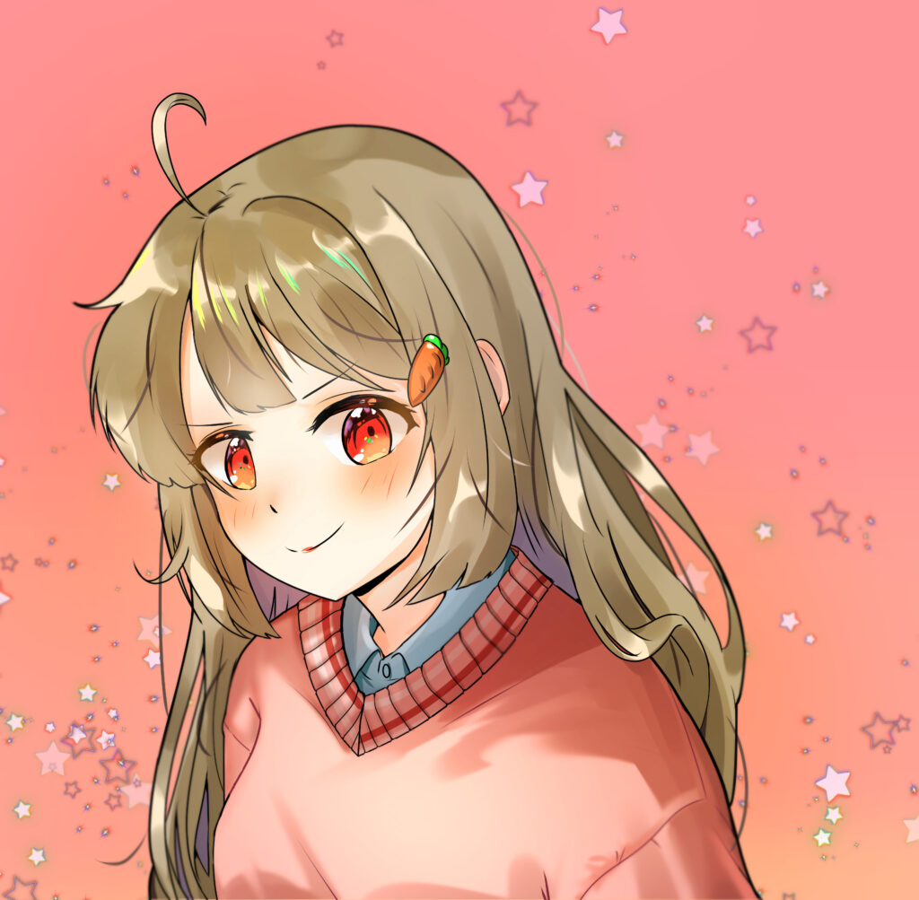 Vibrant Anime Wallpaper: Girl with Flowing Hair and Dreamy Background
