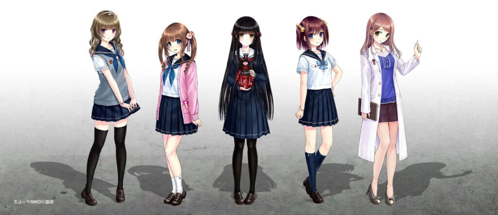 Vibrant Anime Girls Wallpaper: Diverse Uniform Styles & Personalities