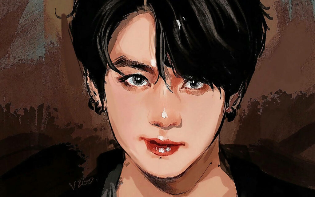 Vibrant Anime Wallpaper of Jungkook: Stunning Artistry & Detail