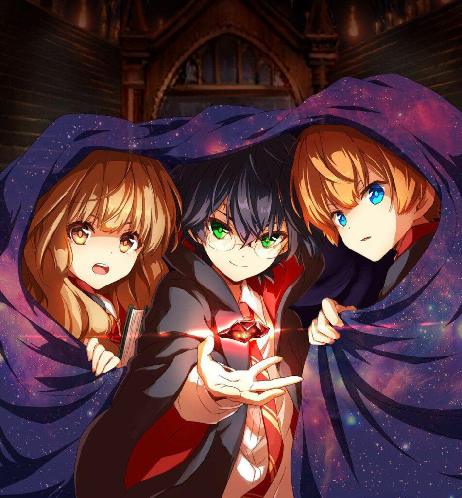 Magical Anime Wallpaper: Harry Potter-Inspired Sorcerer's Stone Art