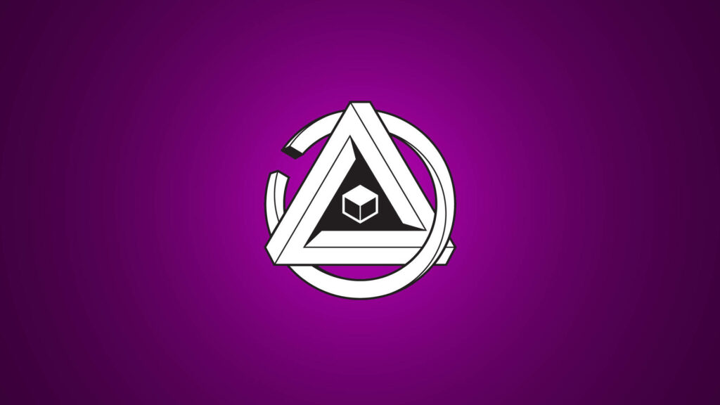 The Enigmatic Antichamber Logo: An Electric Purple Vignette for Your Epic Gaming PC Setup Wallpaper