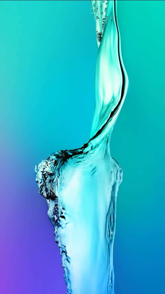 Vibrant Aqua Abstract Wallpaper: Flowing Water & Smooth Gradient