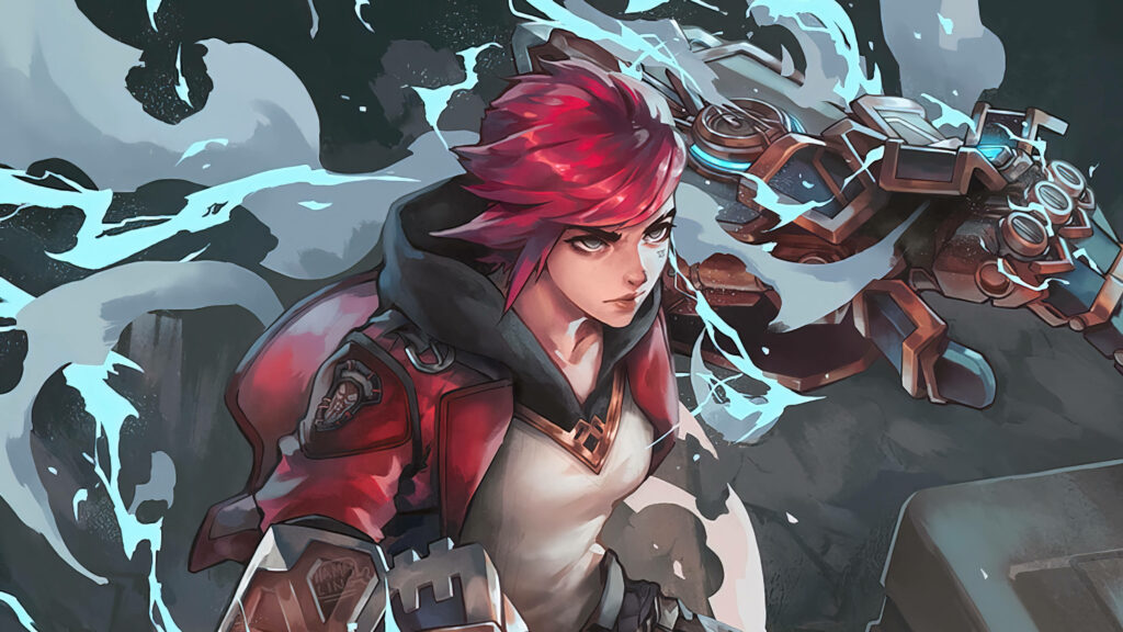 Vibrant *Arcane: League of Legends* Character Wallpaper - Intense Scene
