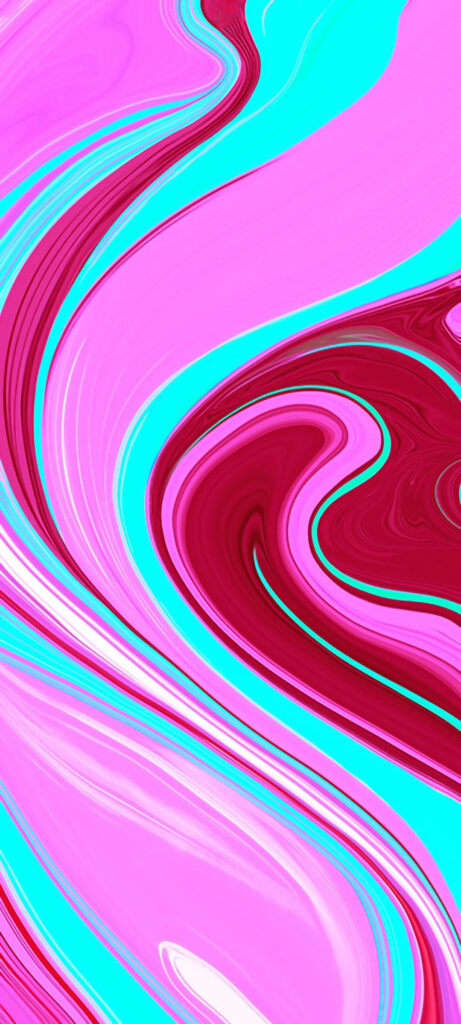 Vibrant Swirling Wallpaper in Pink, Red & Turquoise for Modern Screens