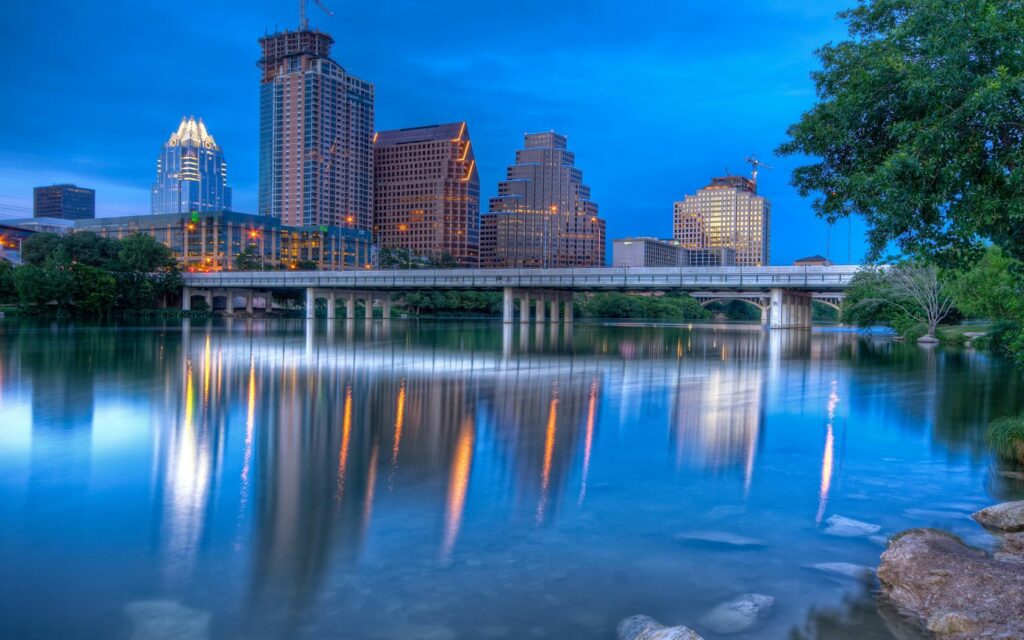 Stunning Austin Skyline Wallpaper: Vivid HDR City Reflection