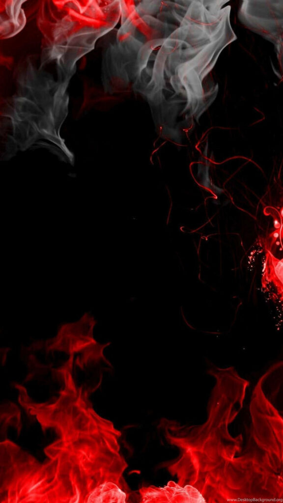 An Abstract Interplay of Red and Black Shapes Illuminating the Background Wallpaper