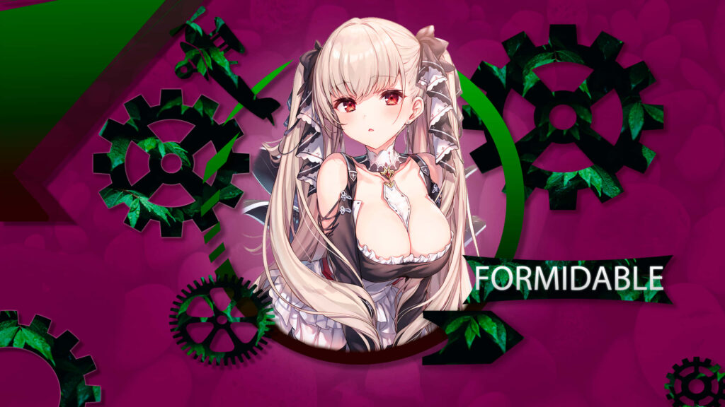 Vibrant Anime Wallpaper: Formidable from Azur Lane with Gears