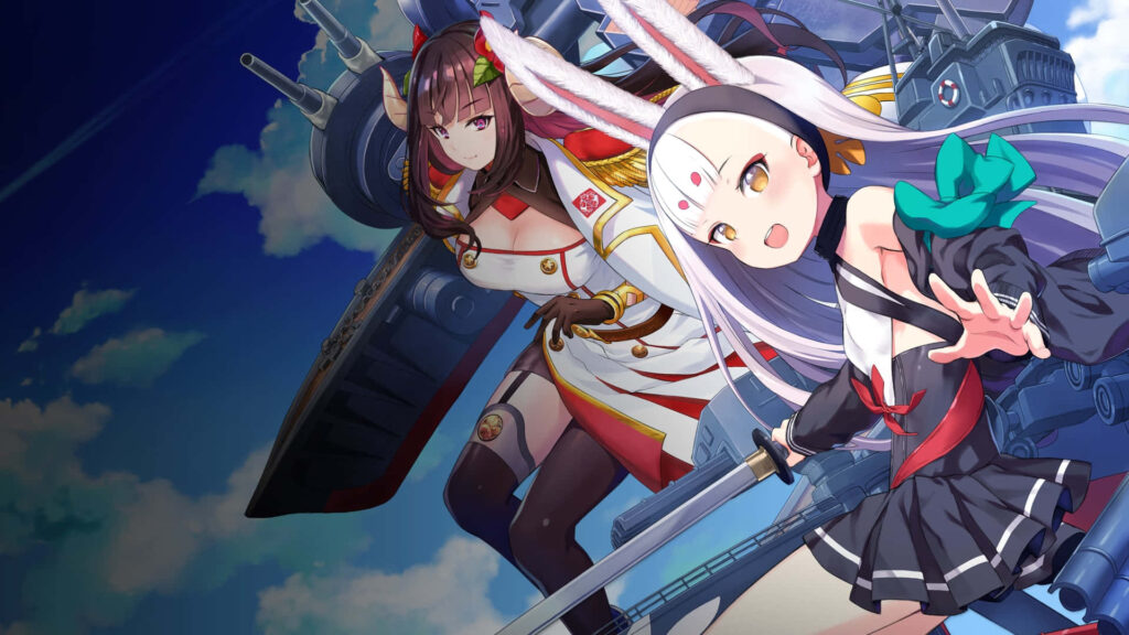 Dynamic Azur Lane Wallpaper: Action-Packed Anime Adventure Background