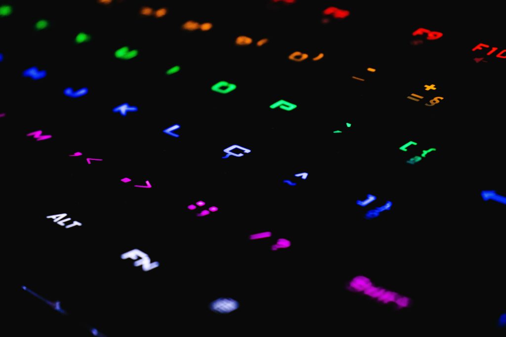 Vibrant Backlit Keyboard Wallpaper: Colorful Gradient Design