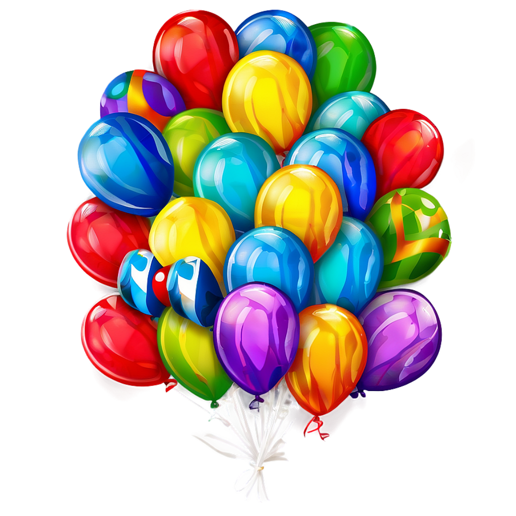 Colorful Balloon Bouquet Wallpaper: Festive & Cheerful Background