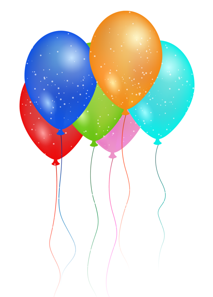 Festive Colorful Balloons Wallpaper on Dark Background