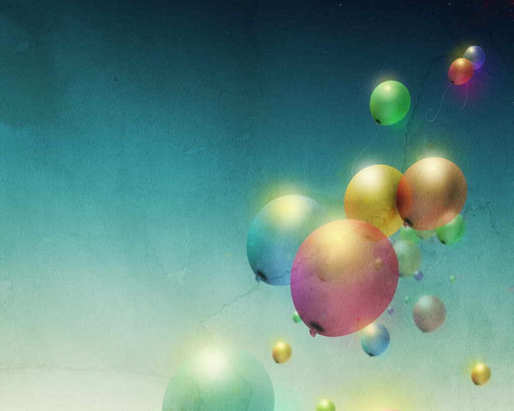 Festive Balloon Wallpaper: Colorful Design on Textured Pastel Background